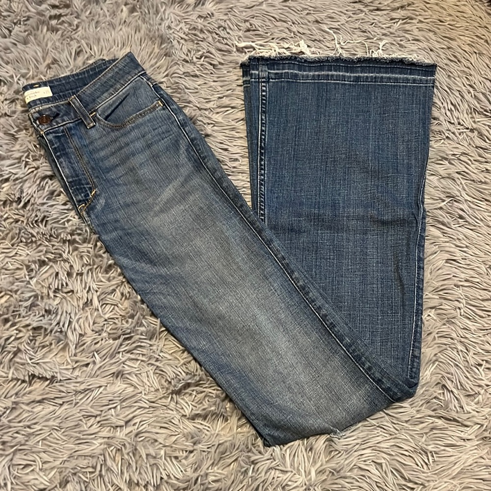 A&F Distressed Ultra Flare Jeans - Picture 2 of 7